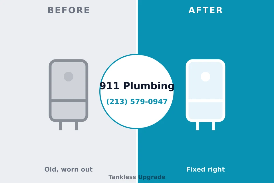 Before and after: plumbing company Moody, TX